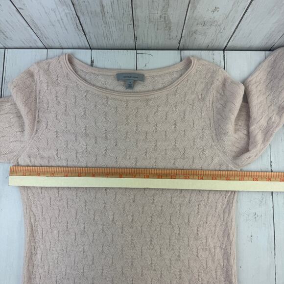 Classiques Entier Pink Hush Cashmere Textured Knit Sweater Pullover Size Medium - Picture 11 of 12